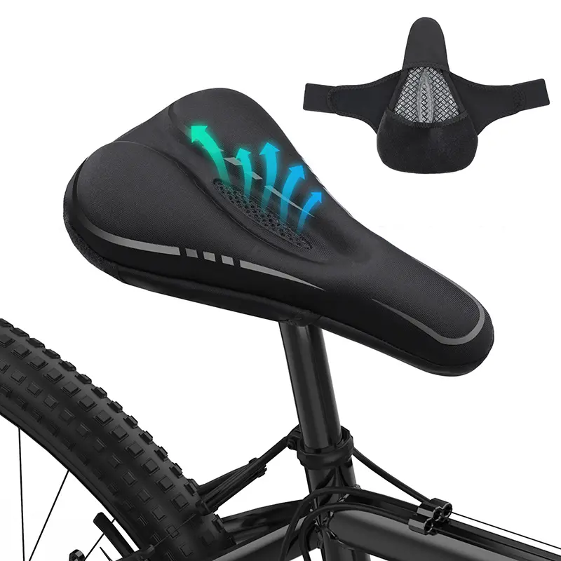 MLD Mountain Bike Saddle Cover Gel Soft Seat Anti-skid Anti-vibration Cycling Bike Seat Cushion Cover