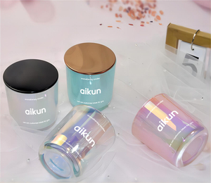 Vela de cera de soja orgánica Premium AIKUN hecha a mano con aroma de coco creativo romántico vidrio rosa sin humo para Diwali decoración de vacaciones - Product Image 3