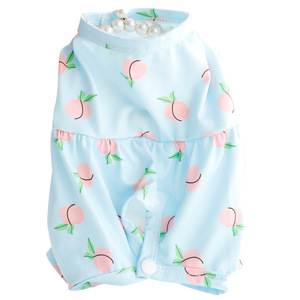 Puppy <b>clothes</b> for spring and summer, small dog four-legged <b>clothes</b>, thin and fully covered, <b>cat</b> peach-shaped spay/neuter suit - Product Image 5