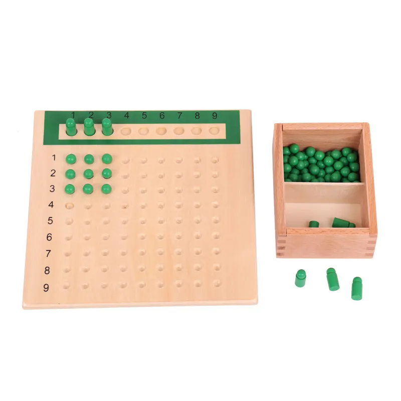 Montessori wood frame puzzle kids toys math game division bead board preschool kindergarten educational toys