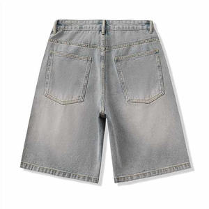 กางเกงขาสั้นผู้ชายคุณภาพสูงสั่งทำโลโก้ได้ ขายส่ง กางเกงขาสั้นผู้ชายผ้าฝ้าย 100% แต่งขาดมีกระเป๋า พร้อมจำหน่าย - Product Image 2