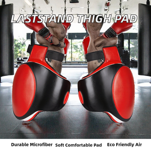 Protège-cuisse en cuir microfibre respirant pour la boxe, le kickboxing et le MMA – Équipement d'entraînement de protection pour la gym - Product Image 2