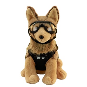 Uyeah Chất Lượng Cao Tùy Chỉnh Mát Cảnh Sát Con Chó Đồ Chơi Sang Trọng Tùy Chỉnh Mờ Động Vật Mềm Nhồi Bông Con Chó Sói Đồ Chơi Với PP Bông Làm Đầy - Product Image 1