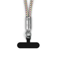 Cable de Carga 2 en 1 con Correa para Teléfono Móvil, Cable de Carga Rápida de 1.2M/1M, Correa Cruzada con Cable USB para Carga