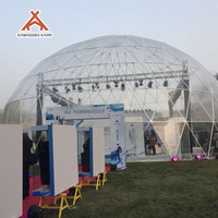 Dôme géodésique extérieur en PVC transparent Kawagebo Kamp (KK) 25M, tente de glamping de luxe, tente d'événement géodésique imperméable