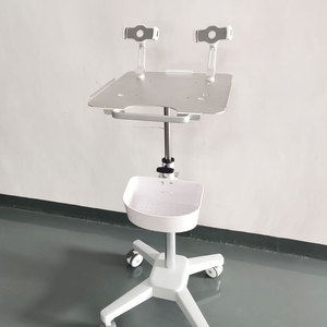 New dual tablet <b>computer</b> trolley, portable mobile medical <b>table</b> with lifting function, aluminum alloy large panel trolley - Product Image 2