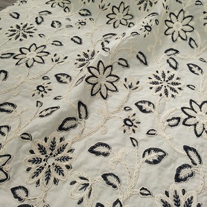100% coton brocart tissu tricoté brodé respirant femmes accessoires <span class=keywords><strong>bobine</strong></span> corde ruban 3D <span class=keywords><strong>lin</strong></span> tissu - Product Image 3