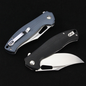 GT-T0050 Yeni Özelleştirilebilir 14C28N Katlanır Bıçak Keten Saplı Taşınabilir Bıçak Açık Hava Cep Bıçakları GT-T0050 Tunafire - Product Image 6