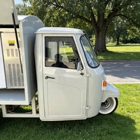 Camion de restauration mobile pour hot-dogs, barbecue, pizza, glaces, café, en acier inoxydable et fibre de verre, résistant à la rouille, pour usage extérieur, style rétro