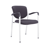 Siège et dossier de chaise de formation de vente directe d'usine en tissu avec la chaise de bureau d'accoudoirs fixes de PA
