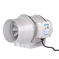 Extracteur commercial 100mm ventilateur de conduit en ligne à faible bruit 4 6 8 10 pouces AC tuyau Ventilation échappement usage domestique Construction plastique