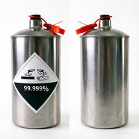 Seau de sécurité en acier laminé à froid de la marque HY, 34,5 kg, finition argentée, anti-corrosion, étanche, capacité de 2,8 L, diamètre 13 cm/haut