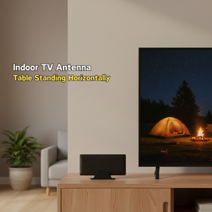 ANTENNA de <span class=keywords><strong>TV</strong></span> Interior Plana y Mini de Plástico ANTOP con Opciones de Soporte de <span class=keywords><strong>Mesa</strong></span> Horizontal y Vertical, Rango de Frecuencia 470-862MHz - Product Image 4