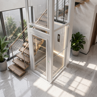 Ascenseur domestique compact pour 2 à 4 étages, intérieur/extérieur, petit ascenseur résidentiel pour maison