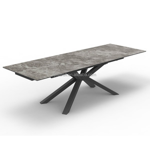 Châu Âu Thị Trường 12Mm Gốm Đá Hiện Đại Mở Rộng Bàn Ăn Đặt Với 6 Chỗ Ngồi Gỗ Sồi Bảng Top Nhà Đồ Nội Thất Nhà Bếp - Product Image 6