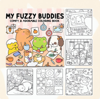 Mes compagnons en peluche : livre de coloriage confortable et adorable, papier doux, art au crayon pour enfants et adultes, design douillet