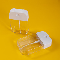 Meistverkaufte Mini Weiße 35ml 50ml Plastik-Raumspray-Flasche Taschen-Parfüm Reise-Handdesinfektionsmittel Alkohol für Kreditkarten-Flasche