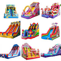 Château gonflable avec toboggan aquatique pour enfants, en PVC, idéal pour les fêtes aquatiques commerciales d'été, vente directe usine