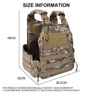 Outdoor Modular <b>Tactical</b> Multi-camo Camouflage Physical Load Training Combat Plate Carrier <b>Vest</b> - Product Image 6