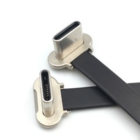 Cable Plano Flexible USB-A a Tipo C en Ángulo Recto de 200 mm, Cable Plano Fino FPV para Carga Rápida y Sincronización de Datos