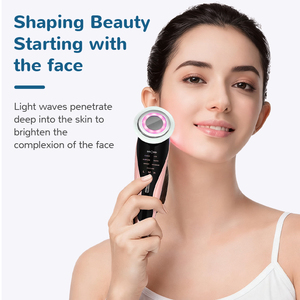 جهاز تدليك الوجه متعدد الوظائف بالاهتزاز قابل لإعادة الشحن عبر USB لإزالة التجاعيد وشد البشرة ورفع الوجه جهاز تجميل من البلاستيك ABS - Product Image 4