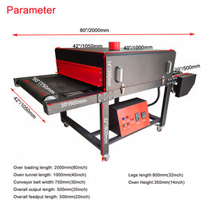 Tunnel de séchage IR pour vêtements, machine de sérigraphie, sécheuse à tunnel, sécheuse à convoyeur - Product Image 5