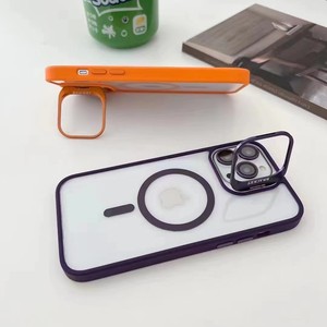 Funda Magnética de Carga Inalámbrica <span class=keywords><strong>con</strong></span> Soporte Metálico para Lentes y Cubierta Trasera Acrílica para iPhone 17 16 15 14 13 12 <span class=keywords><strong>con</strong></span> Cubierta para Cámara - Product Image 5