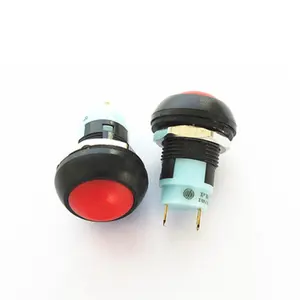 10pcs 12MM PBS-33A With lock small waterproof self-reset button switch round