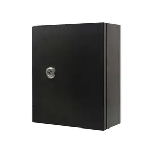 Caja de distribución de precio de fábrica de caja de metal de tablero eléctrico negro Ip65