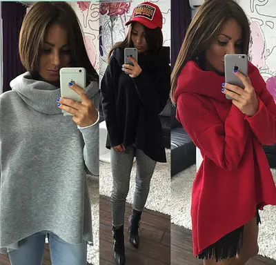 Nieuwe Mode Vrouwen Vallen Fleece Dames Onregelmatigheid Hooded Fleece