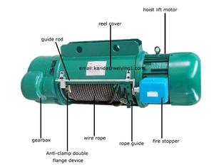 10 T 20T 25T 32T Remote Control nirkabel kerekan listrik tahan ledakan kerekan listrik troli 10 Ton listrik - Product Image 3