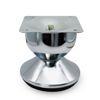 Accessoires de canapé Forme de tasse en verre à vin Jambes de canapé en fer Jambes de meubles chromées pour armoire