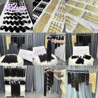 Lots de Cheveux Humains Lisses Naturels en Gros avec Closure, Cheveux Brésiliens Vierges 13x4 Transparentes avec Closure pour Propriétaires de Salons