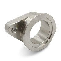 Adaptateur universel en acier inoxydable usiné CNC 38mm/44mm Vband MVS Wastegate vers collecteur à bride 2 boulons