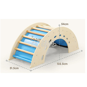 Moetry madera Montessori Piklers arco mecedora niños Marco de escalada interior con rampa deslizante - Product Image 5