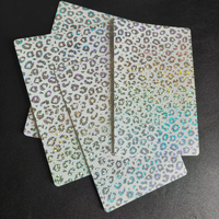 Pegatinas Transparentes con Diseño de Leopardo para la Parte Trasera del Teléfono Móvil, Película Protectora Brillante para Máquina de Corte y Plotter