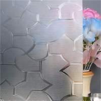 Panel de Vidrio Templado Sólido Personalizado con Patrón Karatachi de 3-5.5mm para Decoración de Paredes, Sala de Estar, Baño, Armario y Gabinete