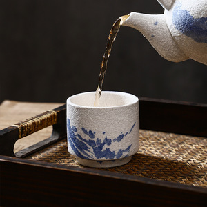 <span class=keywords><strong>Tasse</strong></span> à thé japonaise en céramique KungFu peinte à la main en grès tasses à café <span class=keywords><strong>expresso</strong></span> en poterie - Product Image 4
