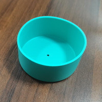 Protection de base de bouteille d'eau en silicone réutilisable et écologique, diamètre 7 cm, hauteur 3,5 cm, isolante thermiquement et antichoc, OEM