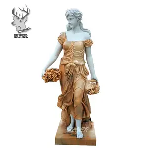 Garden Fairy Angel Marble Statue White nude woman stone marble sculpture