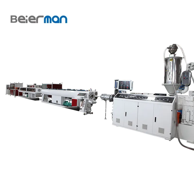 BEIERMAN 280/630mmプラスチックチューブ製造機シングルスクリュー押出装置PEPPRパイプ生産ライン