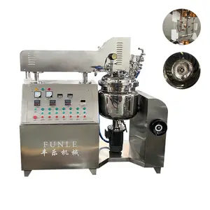 Factory price Small Batch Hydraulic Lifting Vacuum Homogenizer Mixer Equipment Cosmetics Cream Emulsifying Machine