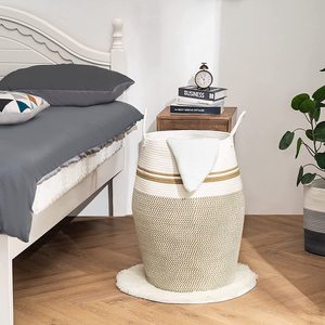 Grand Panier à Linge Moderne en Corde Tressée avec Poignées pour la Décoration d'Intérieur - Product Image 5