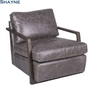 Shayne ODM Fabbrica di Personalizzare 18th-century Francese Antico Salotto In Vera Pelle Chaise Lounge Chair Divano Unico Poltrone