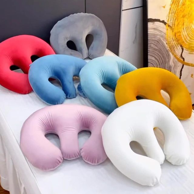 SUREWALHOME Customized Face Pillow for Pain Relief Face Down Pillow Ergonomic Face Pillows for Spa Salon Massage Sleeping
