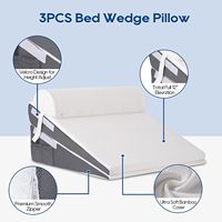 Cooling Memory Foam Top Abnehmbarer 3-in-1-Bambus-Dreieck-Kissenkeil für schlafenden sauren Reflux, Schnarchen, Beine und Rückens ch merzen