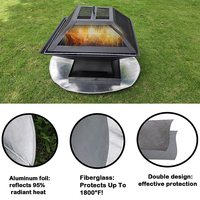Accessoires de gril de barbecue rond personnalisé Tapis de gril ignifuge de 35 pouces Tapis de foyer ignifuge Tapis de braise pour foyer