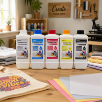 Tinta Pigmen Tekstil Cmykw 1000ml Asli, Tinta DTF untuk Printer Tekstil DET, Bubuk Film PET