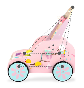Nouveauté <span class=keywords><strong>Chariot</strong></span> poussoir en bois de qualité <span class=keywords><strong>Chariot</strong></span> marchette pour bébé avec roues Marchette d'activités de plein air pour les jeux de bébé - Product Image 6