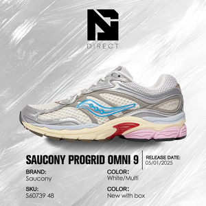 Saucony Wmns Progrid Omni 9 'white Multi' Zapatillas Deportivas Transpirables con Cordones para Mujer, Estilo Casual para Caminar - Product Image 6